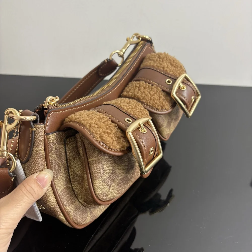 Coach khaki color crossbody bag